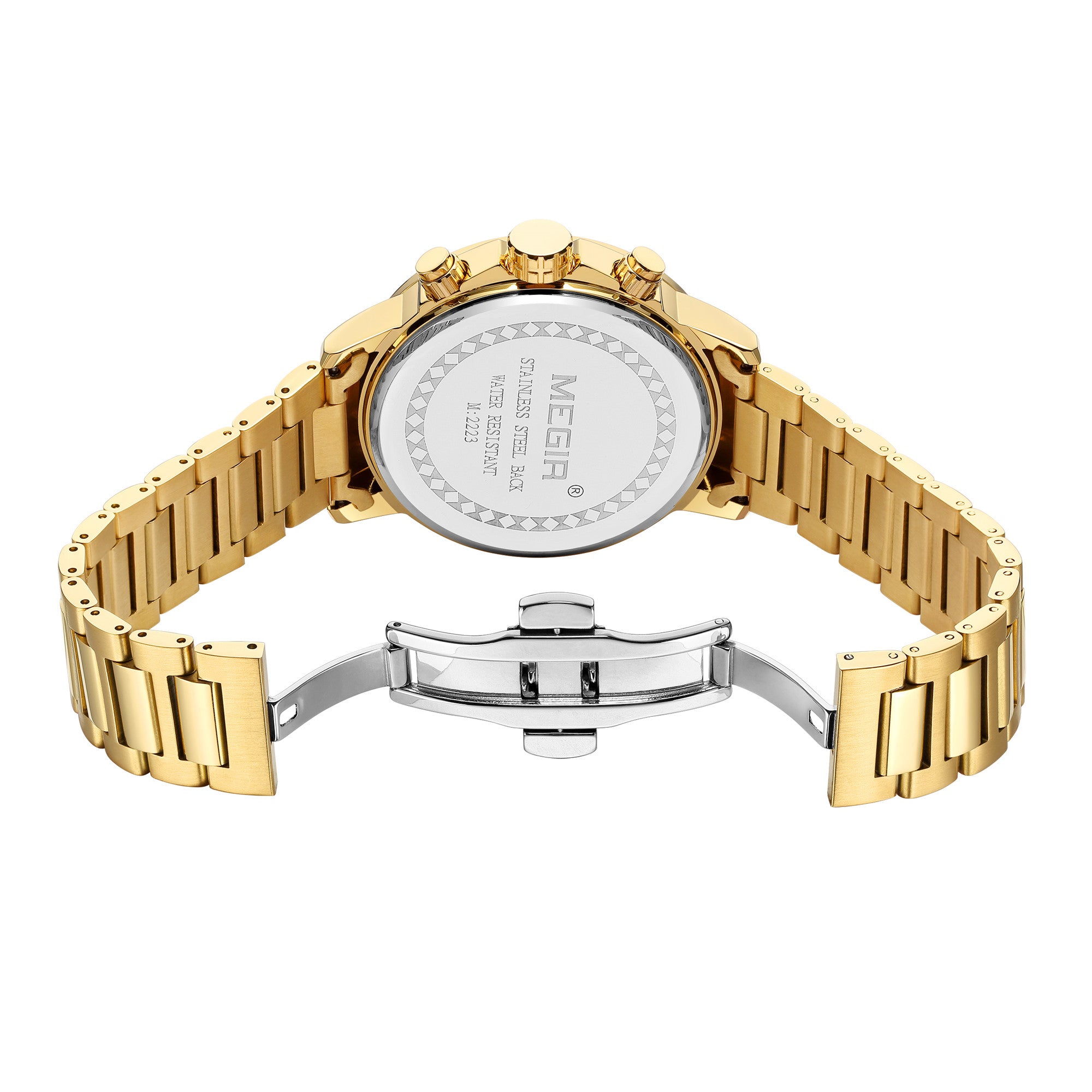 MEGIR Luxury Men Watches Stainless Steel Quartz Wristwatches Fashion Men Business Watch Clock Male Chronograph Relogio Masculino-18