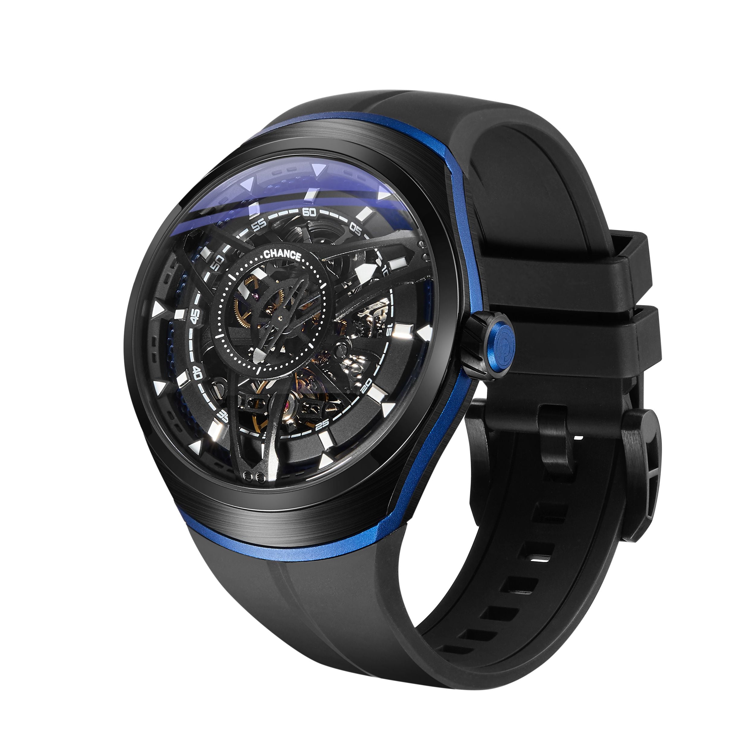 CHANCE Automatic Movement Mechanical Watch for Men Luxury Stainless Steel Case Business Wristwatch Waterproof Clock-0