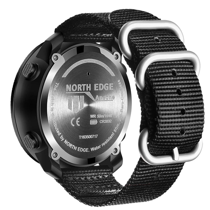 Orologio Sportivo NORTH EDGE Digitale - Altimetro Barometro Bussola Impermeabile 50M