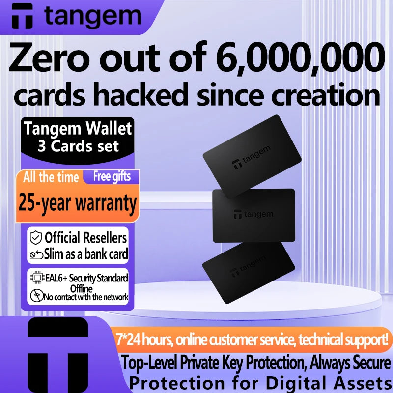 Tangem Hardware Wallet Cold Wallet Cryptocurrency Wallet Blockchain Digital Virtual Currency 100%Secure Asset Storage official