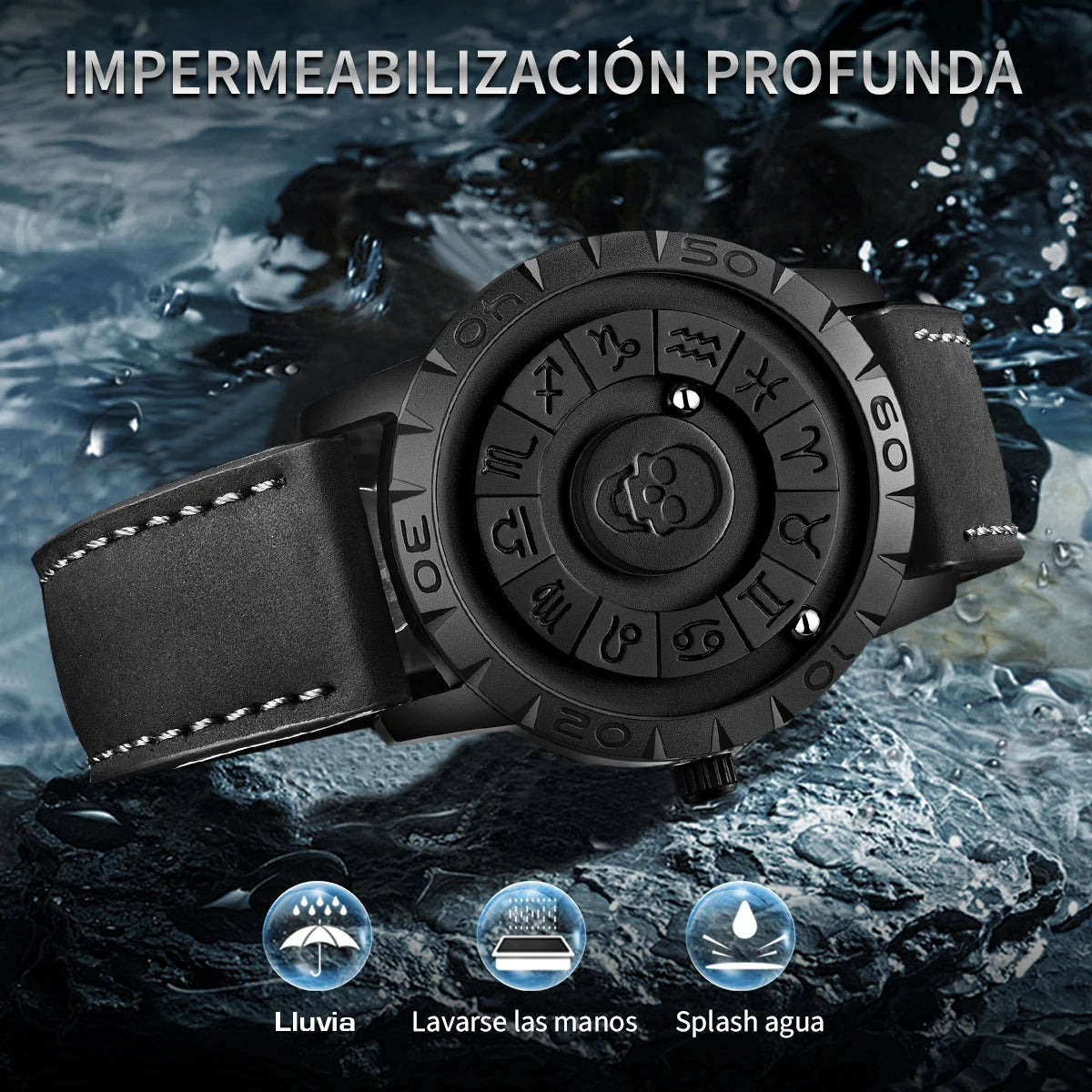 Orologio Uomo LIGE FB0047 Magnetico Touch Dial - Puntatore Scorrevole Levitazione Magnetica Impermeabile