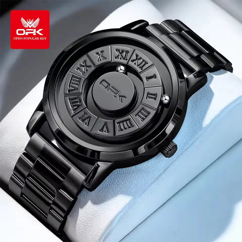 Orologio Uomo OPK 8181 Magnetico Oval - Acciaio Inox Impermeabile 30M Sfera Magnetica Quarzo