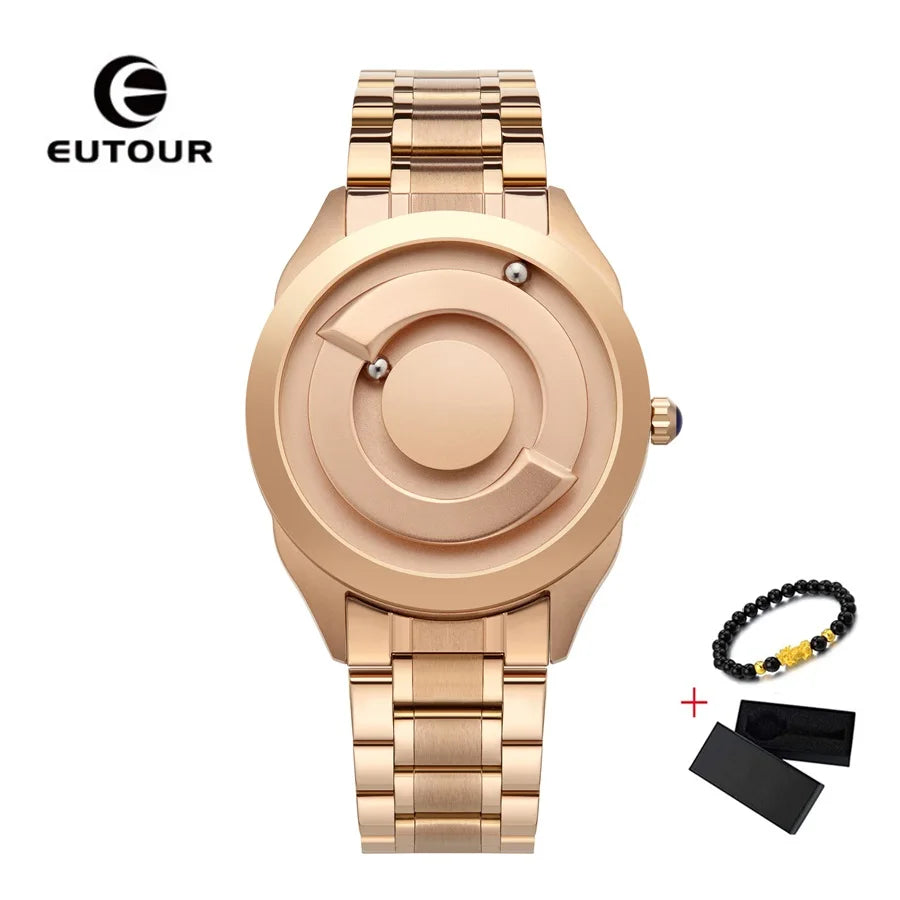 Orologio Uomo EUTOUR Magnetico Gold Rose - Quarzo Luxury Fashion Impermeabile