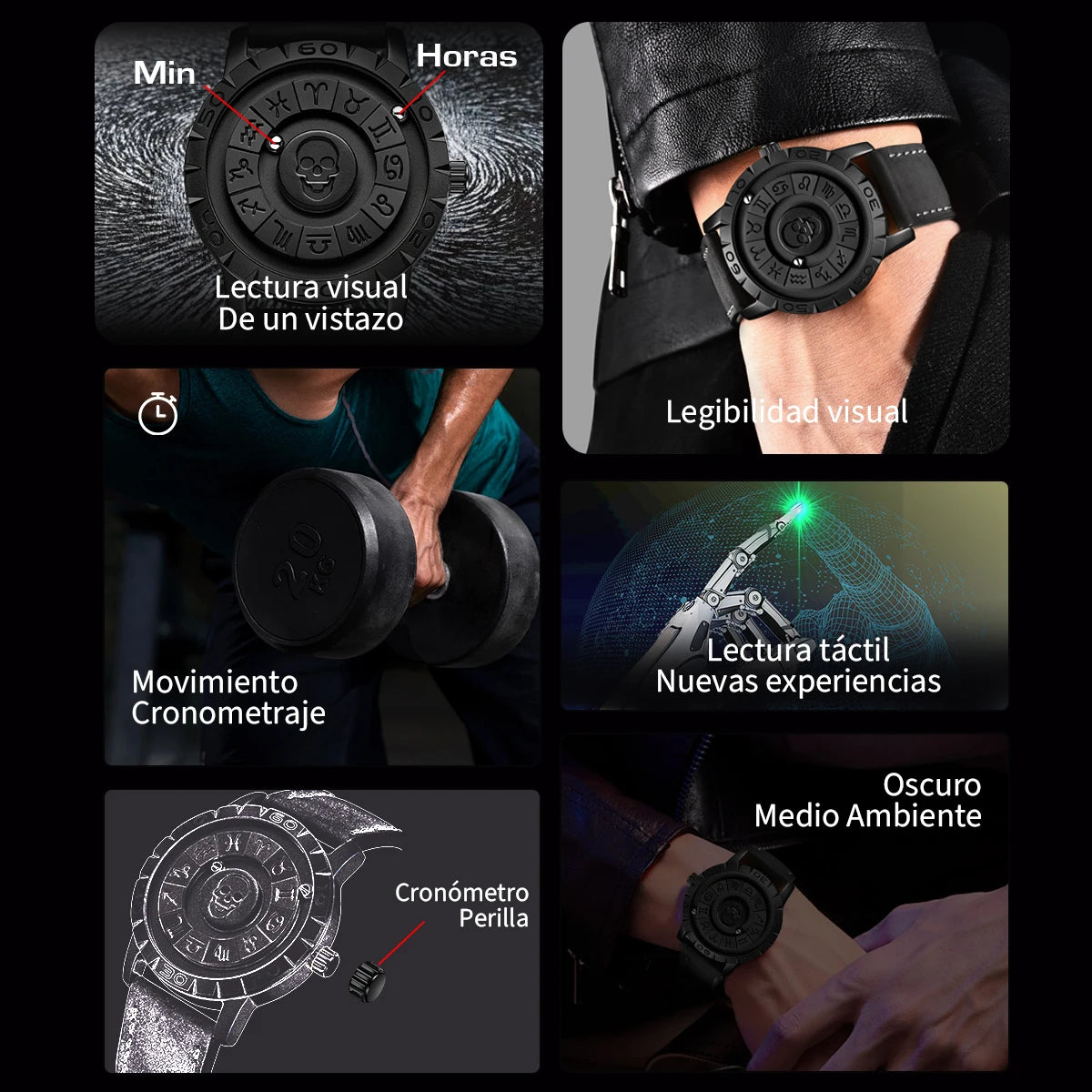 Orologio Uomo LIGE FB0047 Magnetico Touch Dial - Puntatore Scorrevole Levitazione Magnetica Impermeabile