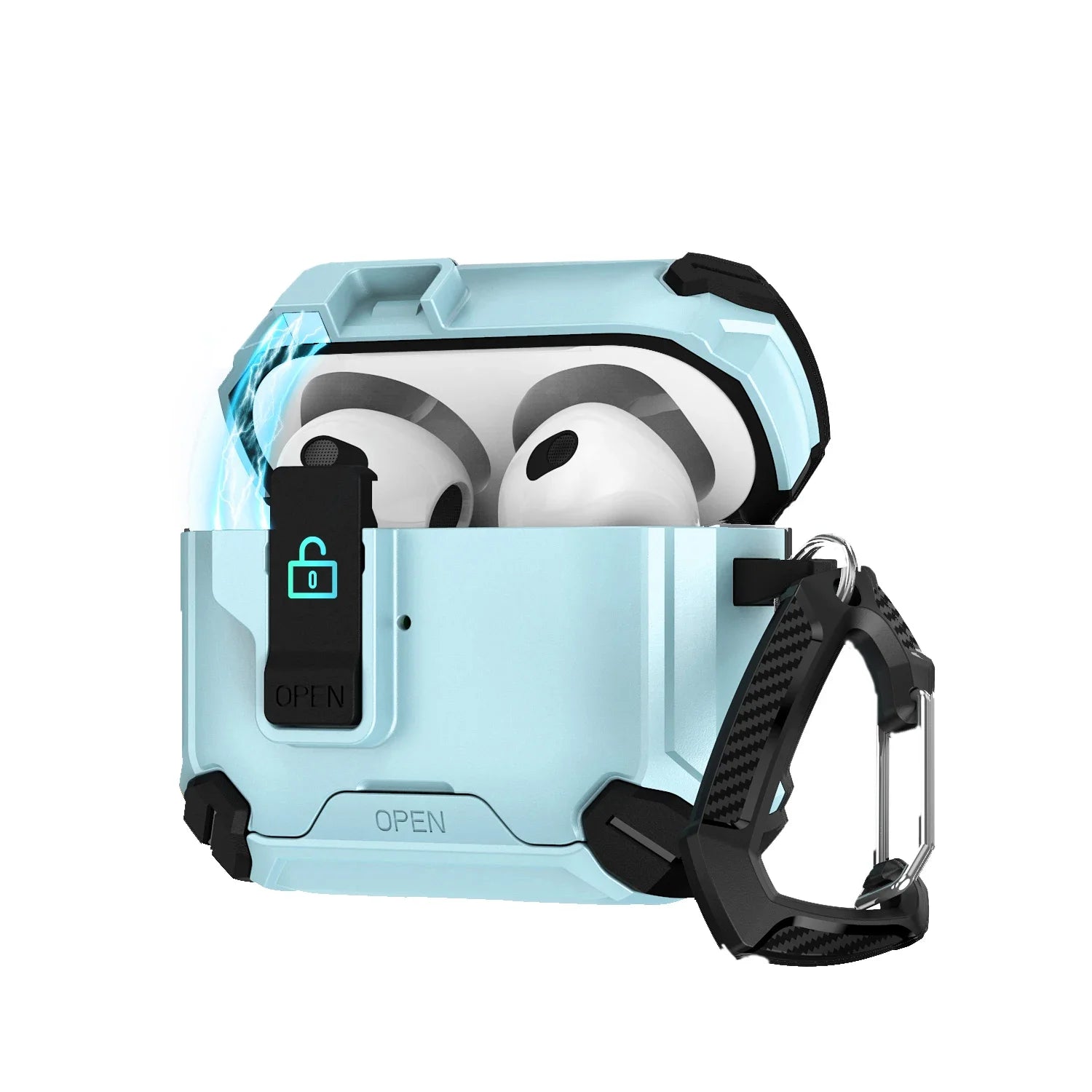 Custodia Magnetica per AirPods con Supporto Integrato - Design Trasformabile