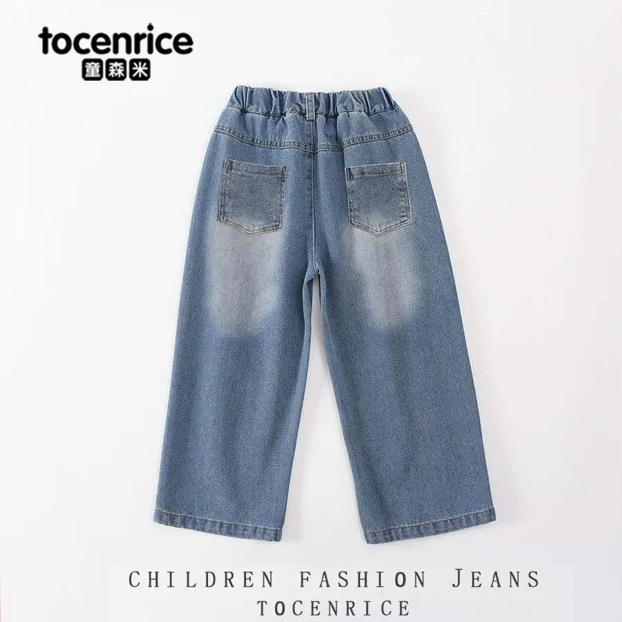 Jeans Bambina Kpop Witch Hunters Primavera Autunno Casual