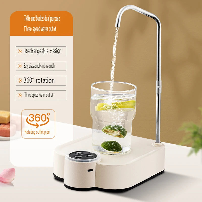 Pompa Acqua Elettrica Ricaricabile USB per Boccioni - Dispenser Automatico