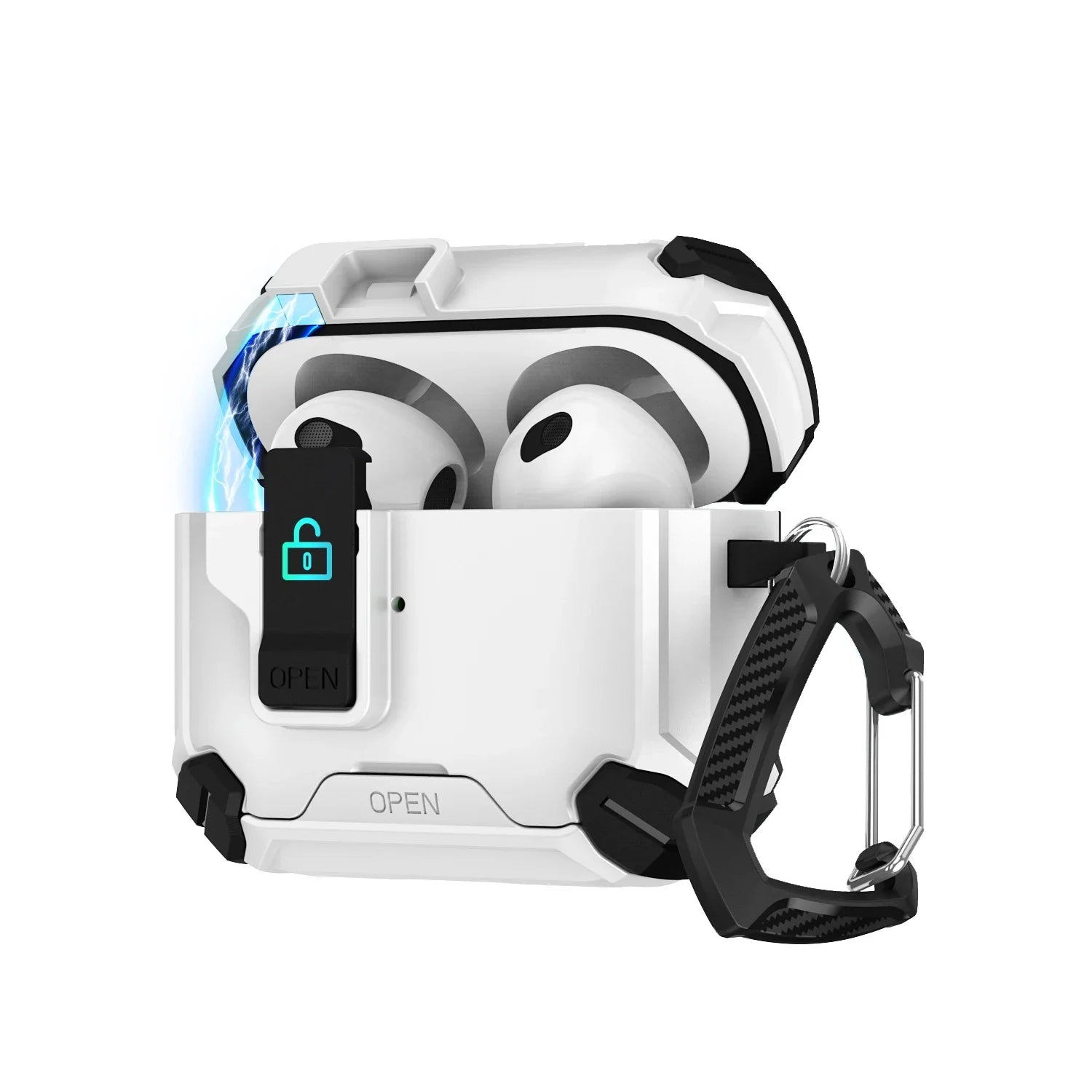 Custodia Magnetica per AirPods con Supporto Integrato - Design Trasformabile