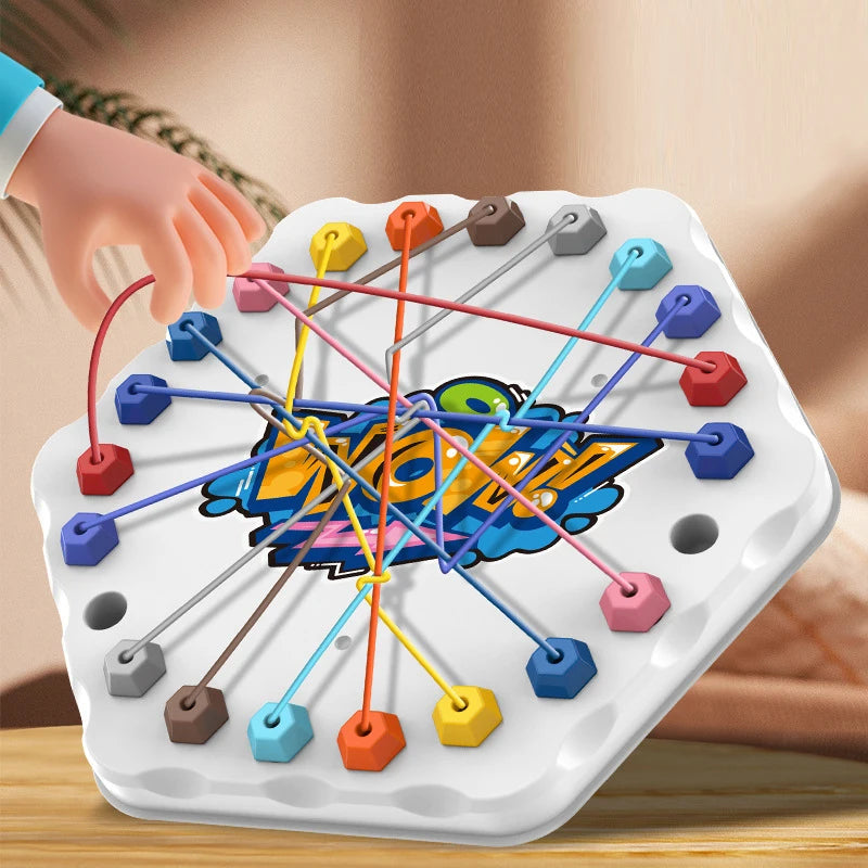 Gioco Puzzle Corde Colorate Bambini - Logica Pensiero Interattivo Famiglia