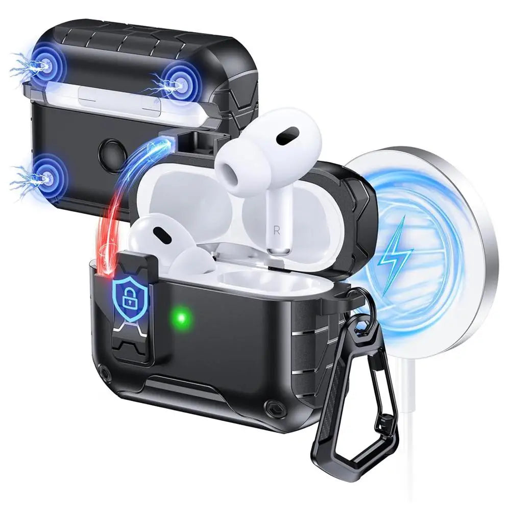Custodia Magnetica per AirPods Pro 3 con Kit Pulizia e Portachiavi