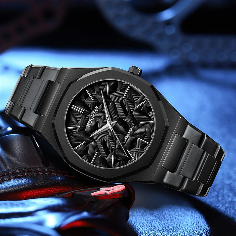 Orologio Uomo Nero Total Black Acciaio Inossidabile - Movimento Giapponese Impermeabile