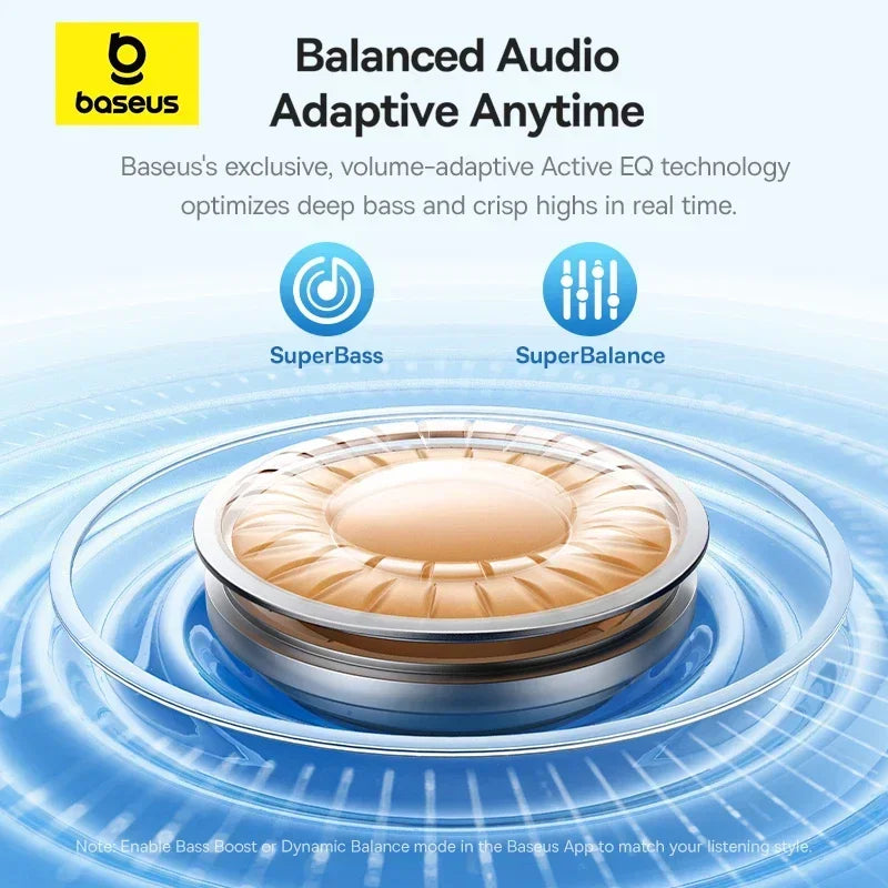 Auricolari Baseus EP10 Pro ANC Bluetooth 6.0 con LDAC Hi-Res e 6 Microfoni