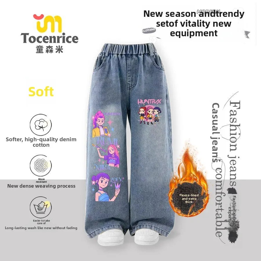 Jeans Bambina Kpop Witch Hunters Primavera Autunno Casual