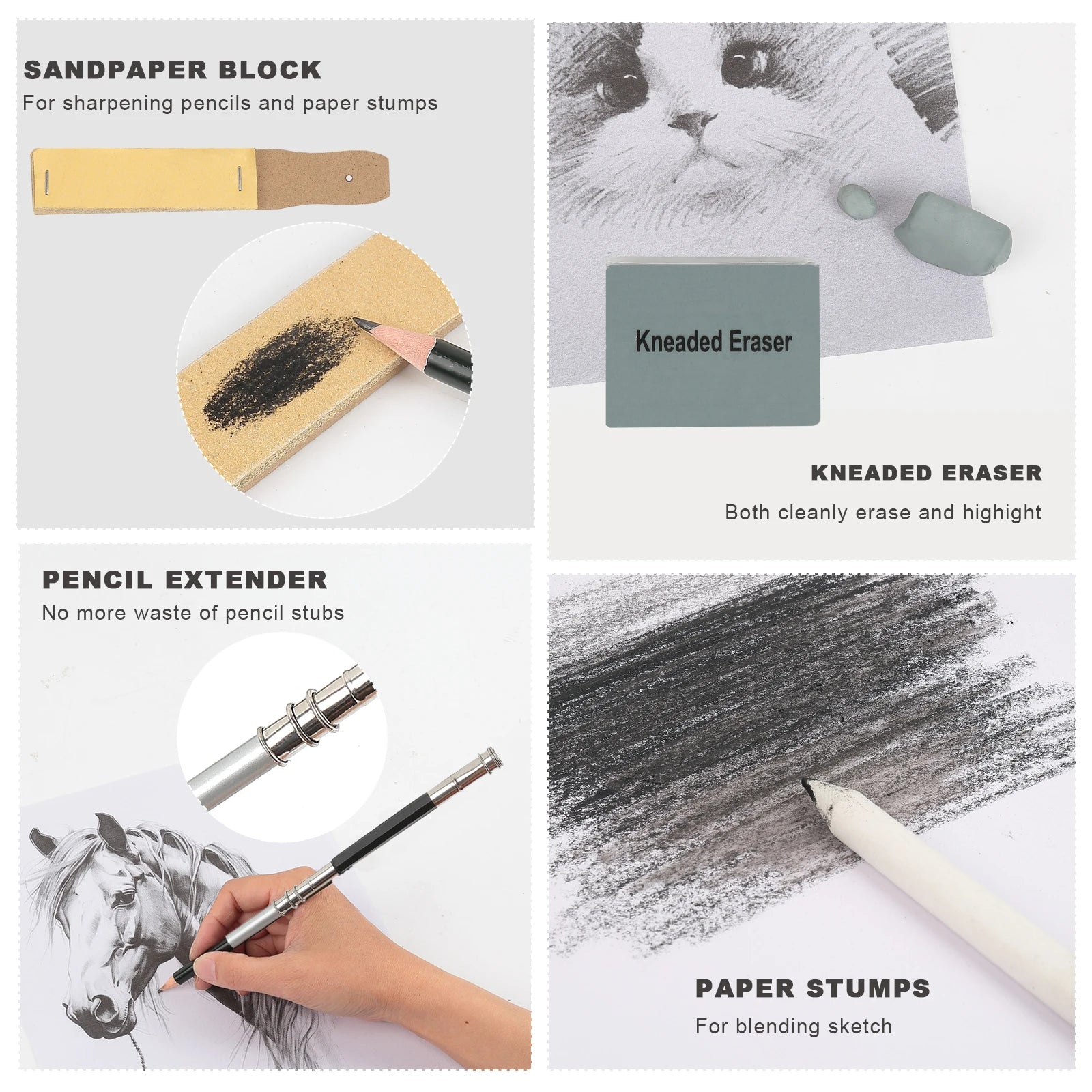 Set Disegno Sketching 12-70 Pezzi - Kit Artistico Professionale Matite Colorate