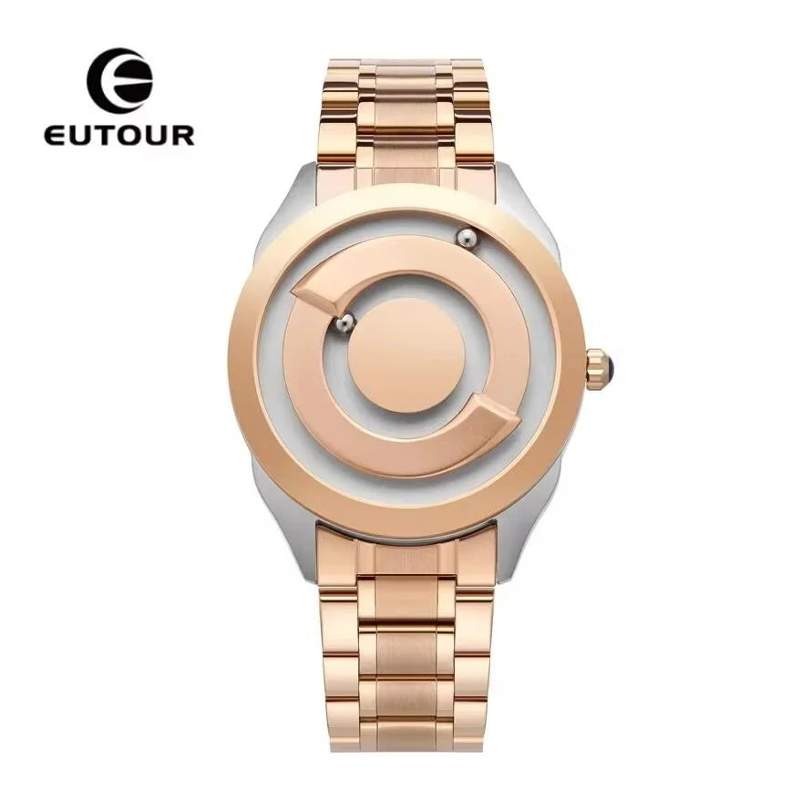 Orologio Uomo EUTOUR Magnetico Gold Rose - Quarzo Luxury Fashion Impermeabile