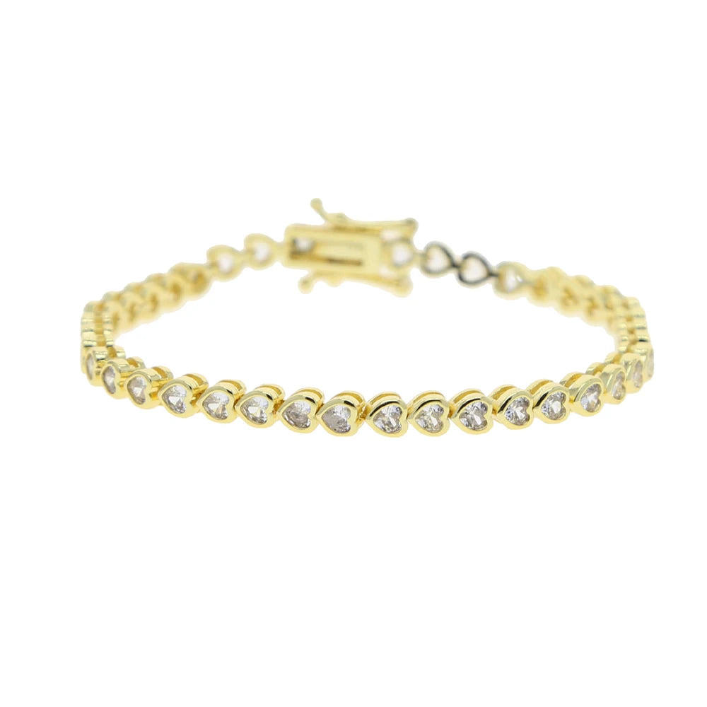 Bracciale Tennis Zirconia Cubica 5A Forme Geometriche Donna Elegante
