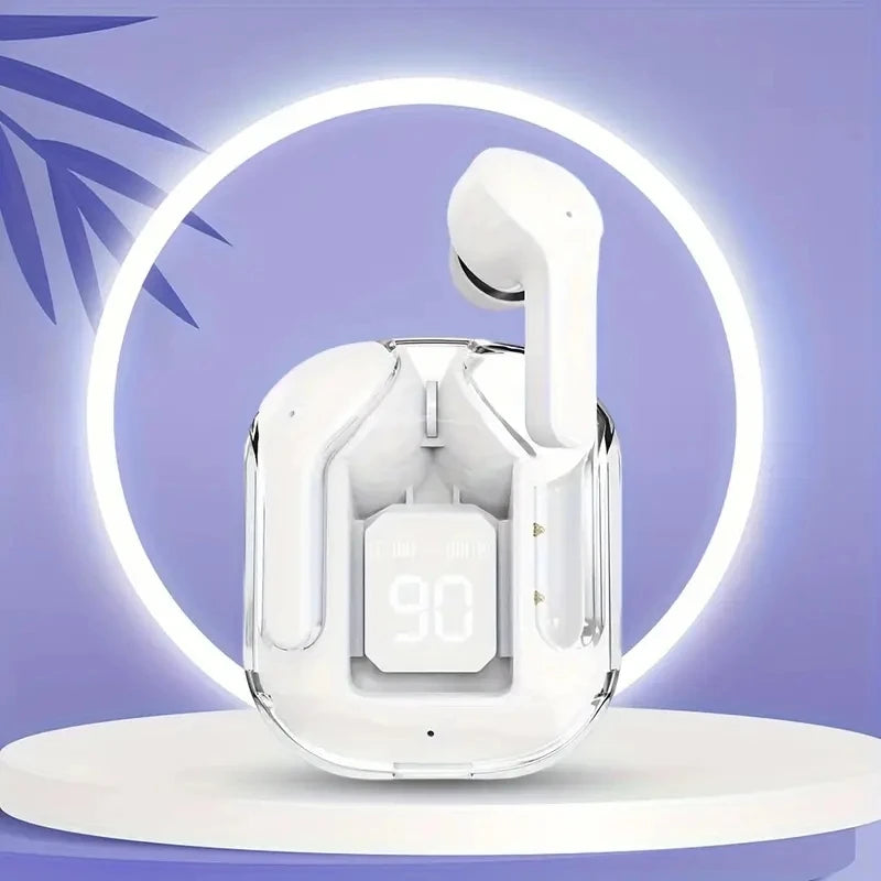 Auricolari Bluetooth TWS Wireless Trasparenti con Display LED