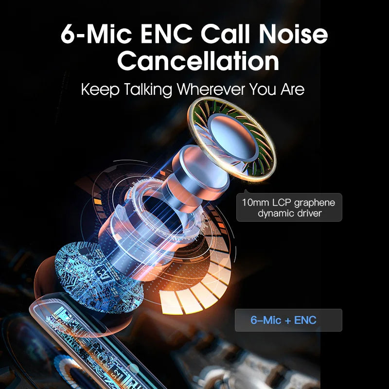 Auricolari QCY HT05 ANC - TWS Bluetooth 5.2 con Cancellazione Rumore 40dB