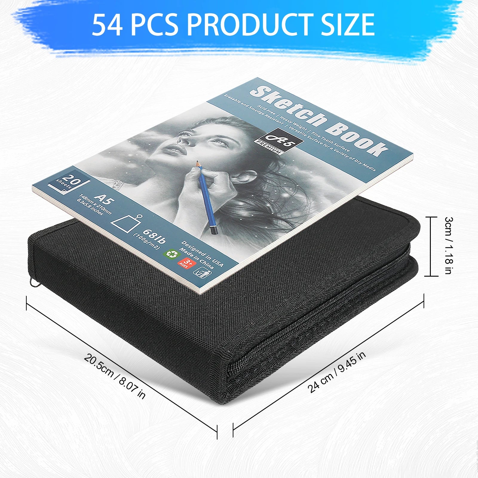 Set Disegno Sketching 12-70 Pezzi - Kit Artistico Professionale Matite Colorate