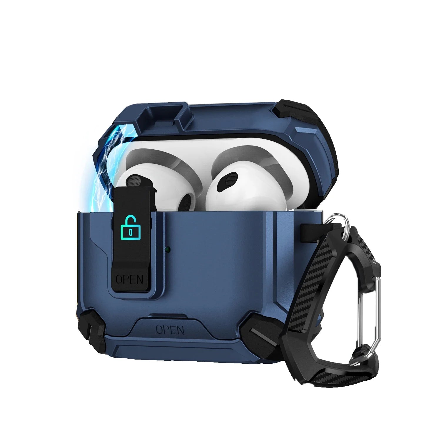 Custodia Magnetica per AirPods con Supporto Integrato - Design Trasformabile