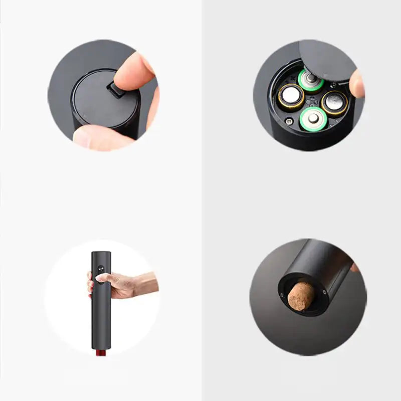 Apribottiglie Elettrico per Vino con Base di Ricarica - Cavatappi Automatico Ricaricabile