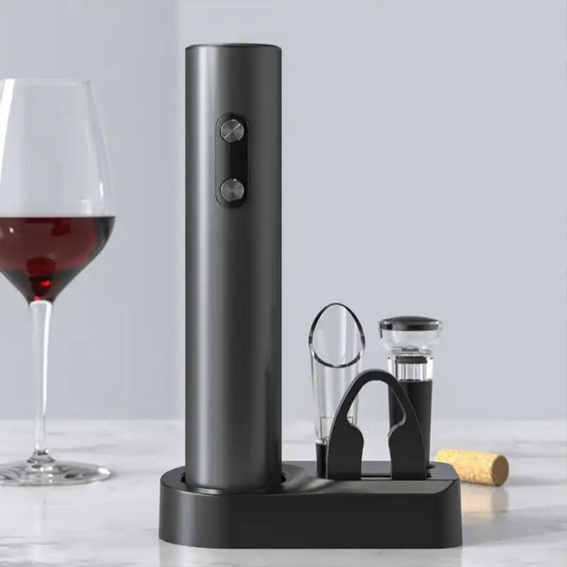 Apribottiglie Elettrico per Vino con Base di Ricarica - Cavatappi Automatico Ricaricabile