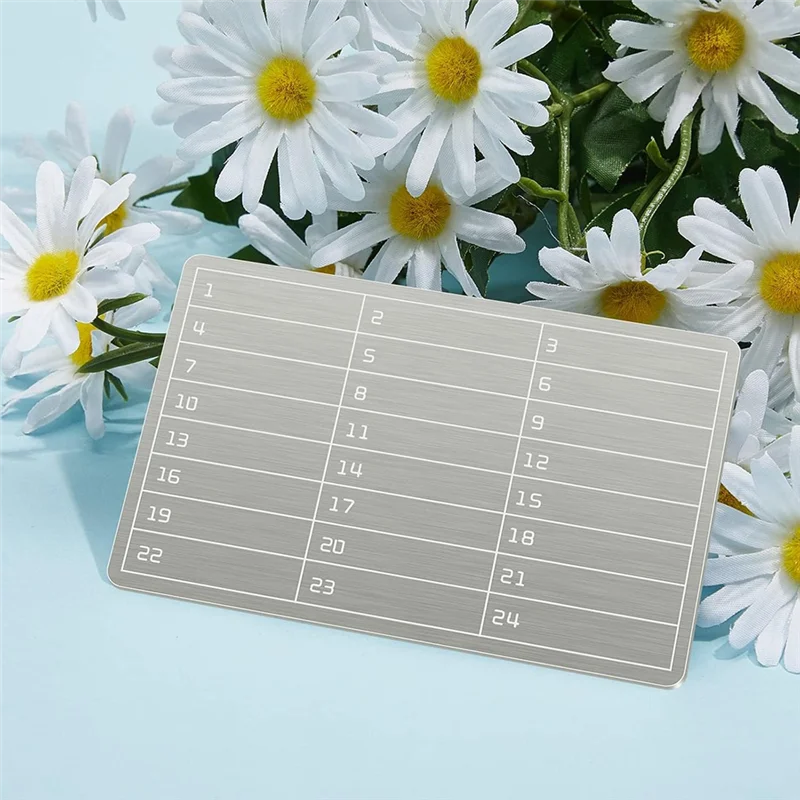 A76X-6Pcs Plates Stainless Steel Wallet Crypto Cryptocurrency Storage Crypto Wallet For Bitcoin Hardware Cold Backup