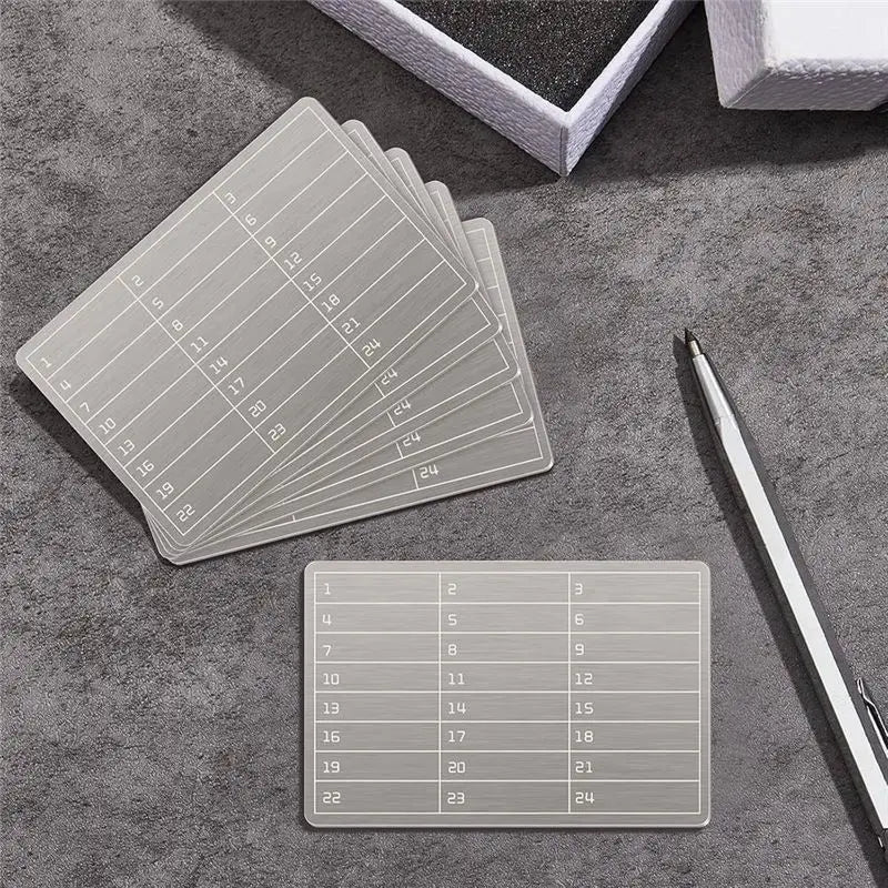 ^Arrival 6Pcs Seed Phrase Storage Cryptocurrency Wallets For Hardware Cold Backups Seed Storage For Bitcoin Hardware Cold Backup