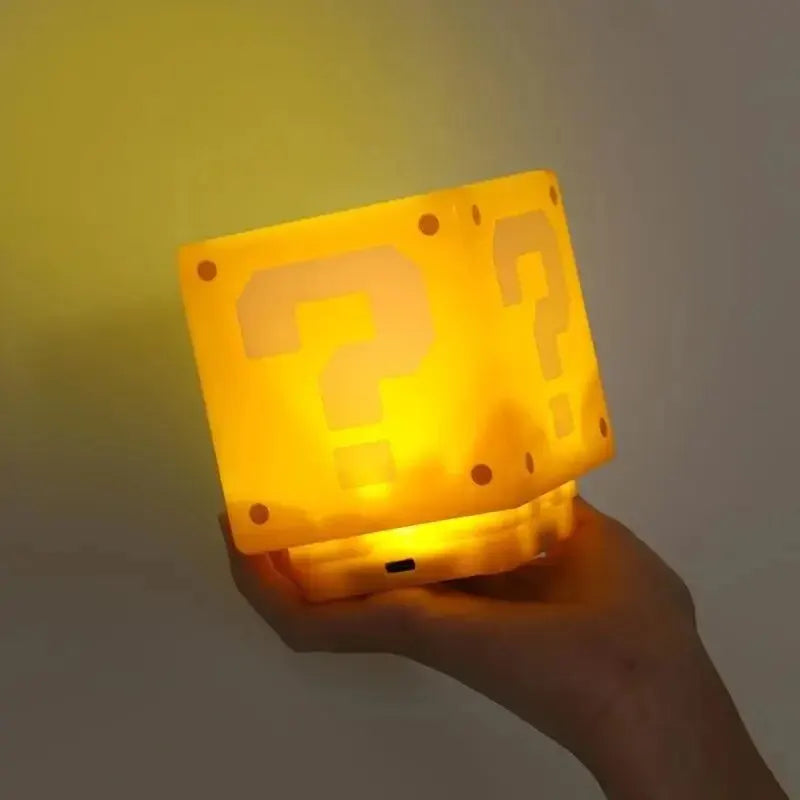 Lampada LED Question Mark Brick - Luce Notturna con Musica USB Idea Regalo Gaming