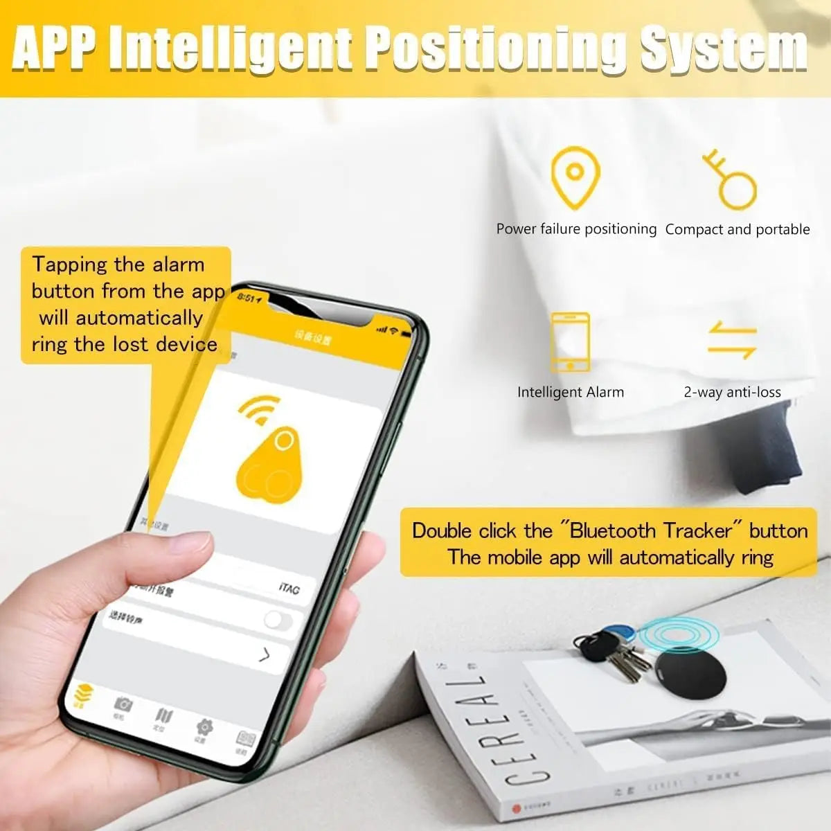 Mini Tracker GPS Localizzatore Smart per Auto Bambini Animali Chiavi Finder Antifurto
