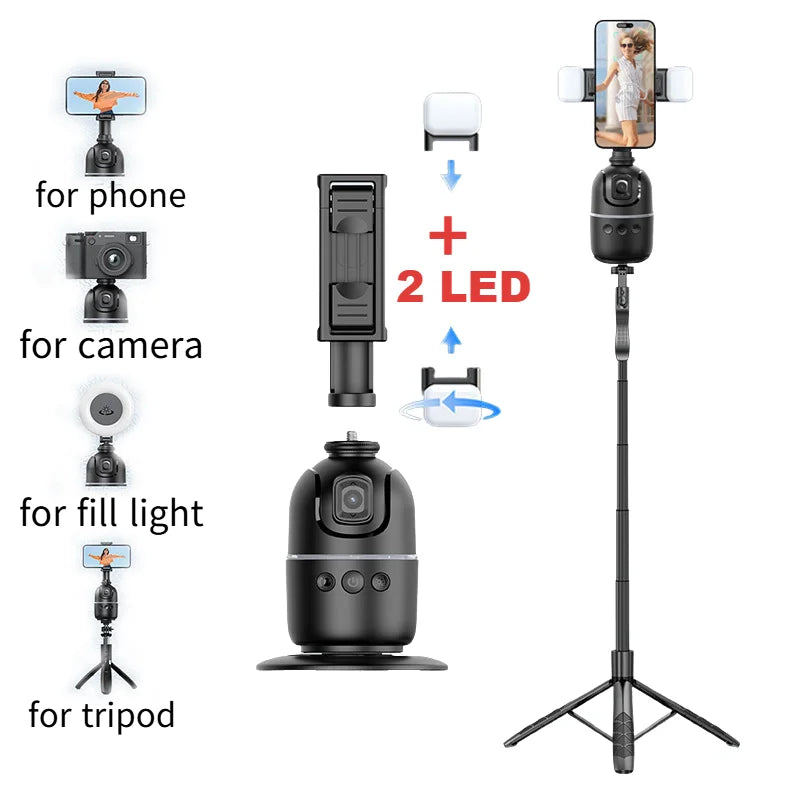 Gimbal AI Smartphone con Face Tracking Automatico