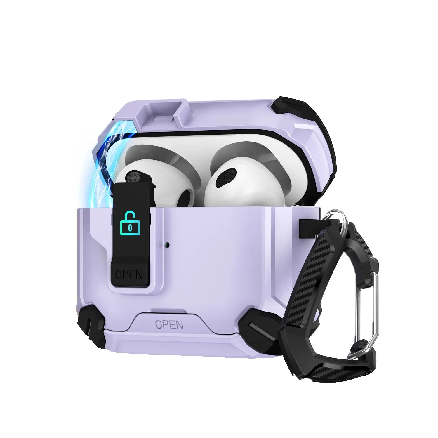 Custodia Magnetica per AirPods con Supporto Integrato - Design Trasformabile