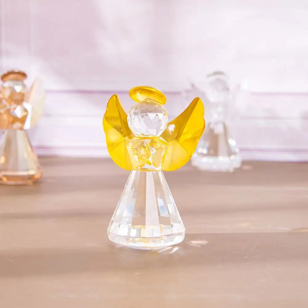Crafts Guardian Angel Figurine Gift Creative Table Ornament Exquisite Romantic Crystal Angel Statue Living Room