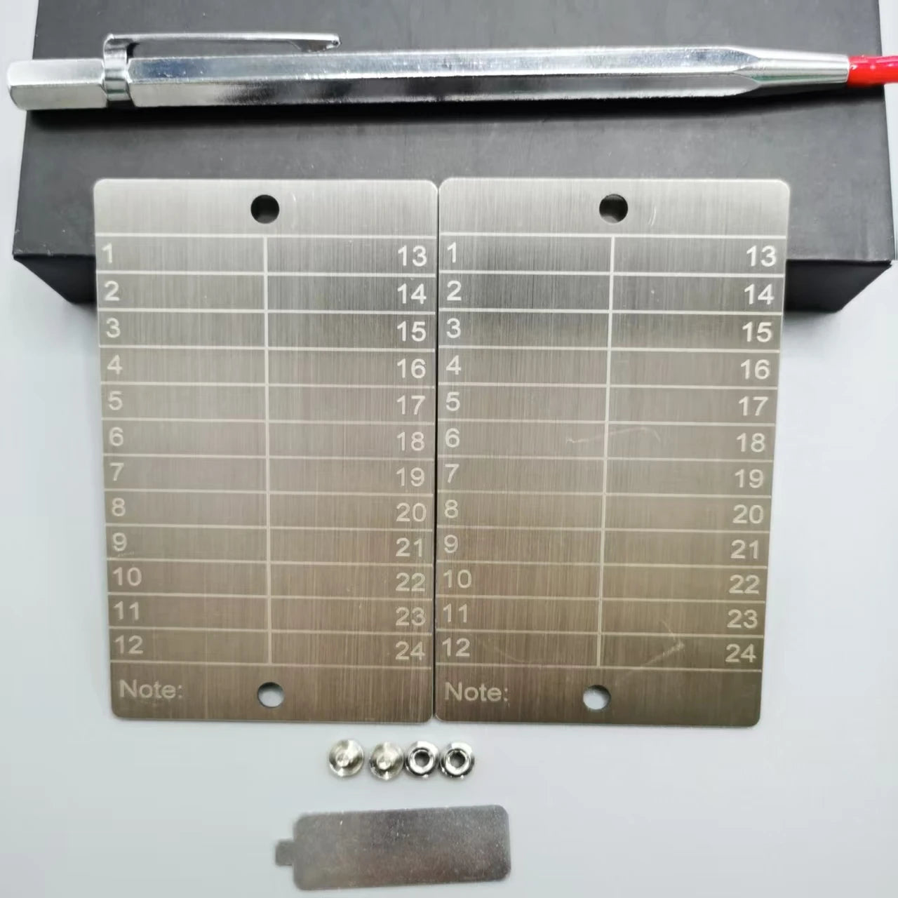 A set of stainless steel cryptocurrency wallets for hardware cold backup seed storage, suitable for Bitcoin, compatible with Bip