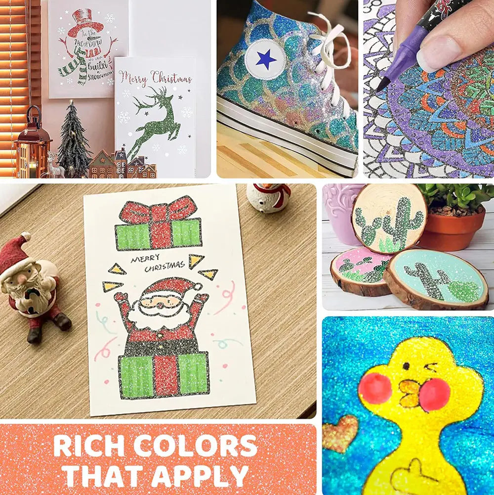 Pennarelli Acrilici Multi-Superficie - Set 12/24/36/48 Colori per Legno, Tela, Pietra