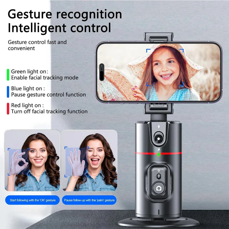 Gimbal Stabilizzatore Smartphone 360° con Face Tracking