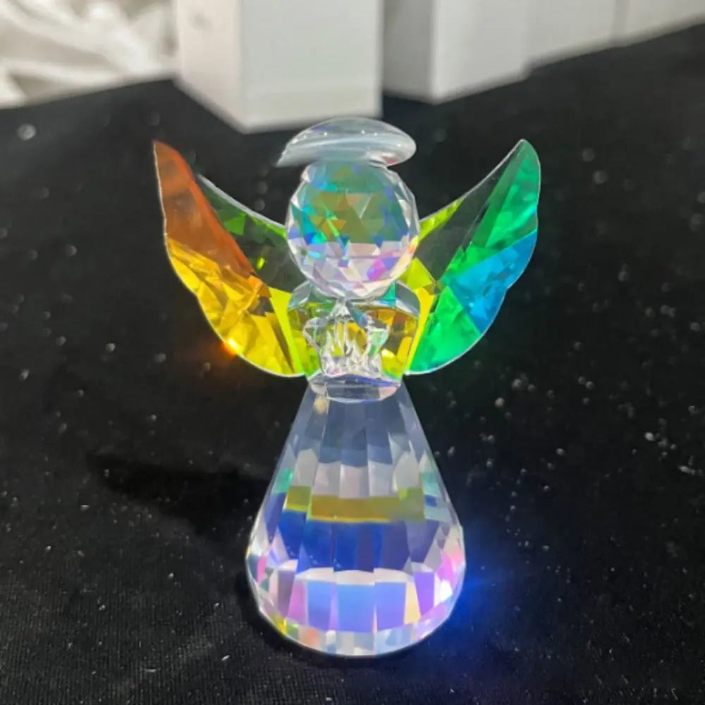 Crafts Guardian Angel Figurine Gift Creative Table Ornament Exquisite Romantic Crystal Angel Statue Living Room