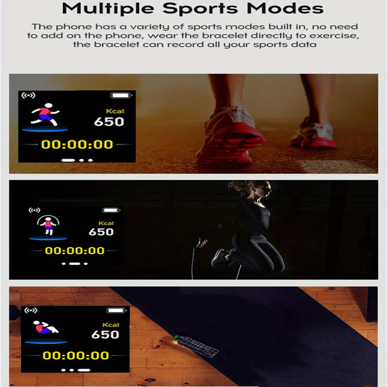 Smartwatch Fitness con Cardiofrequenzimetro e Lettore Musicale