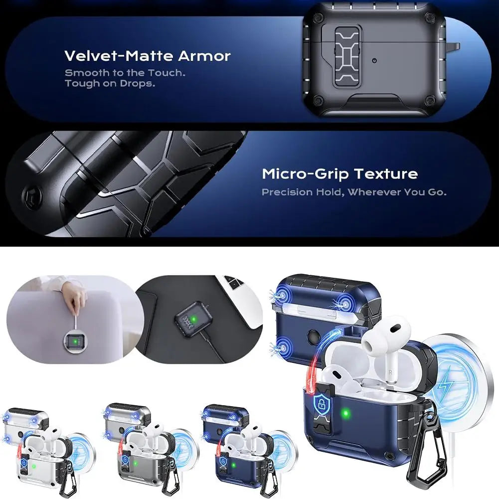 Custodia Magnetica per AirPods Pro 3 con Kit Pulizia e Portachiavi