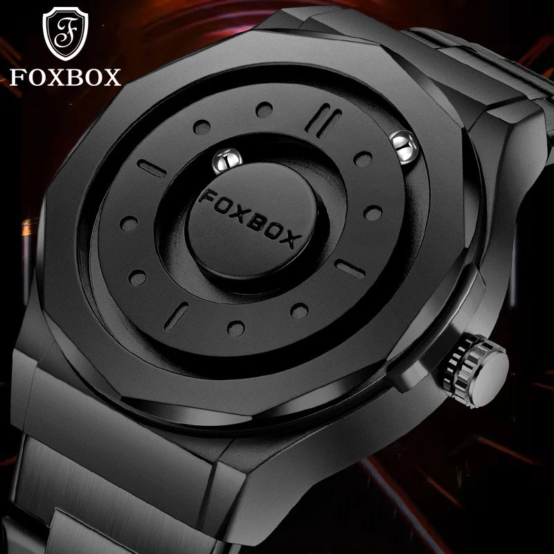Orologio Uomo FOXBOX Magnetico Creative - Puntatore Scorrevole Outdoor Sport