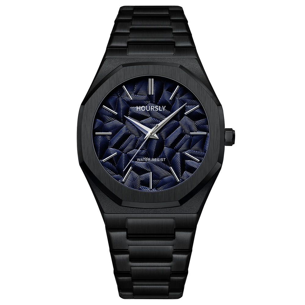 Orologio Uomo Nero Total Black Acciaio Inossidabile - Movimento Giapponese Impermeabile