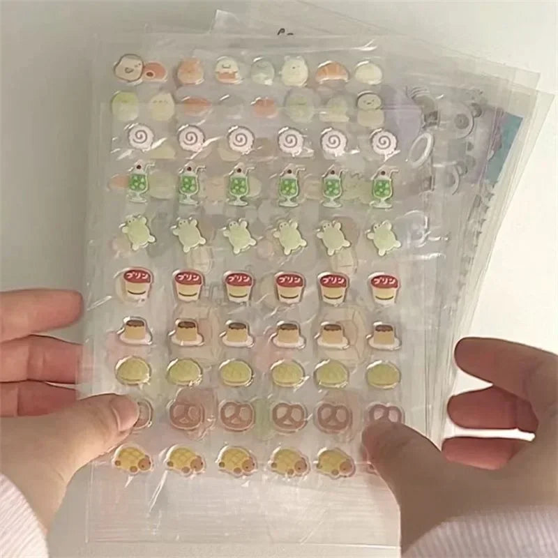 Adesivi Stile Giapponese Retrò Showa - 5 Pezzi PET Lucidi Scrapbook