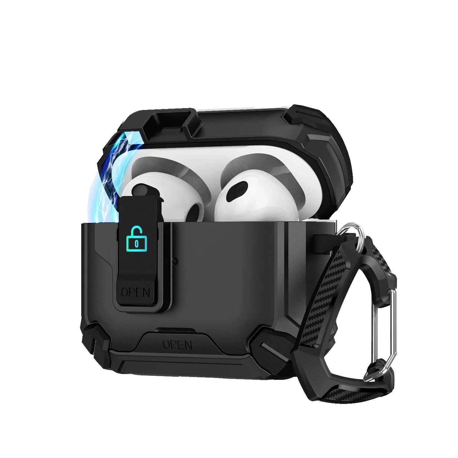 Custodia Magnetica per AirPods con Supporto Integrato - Design Trasformabile