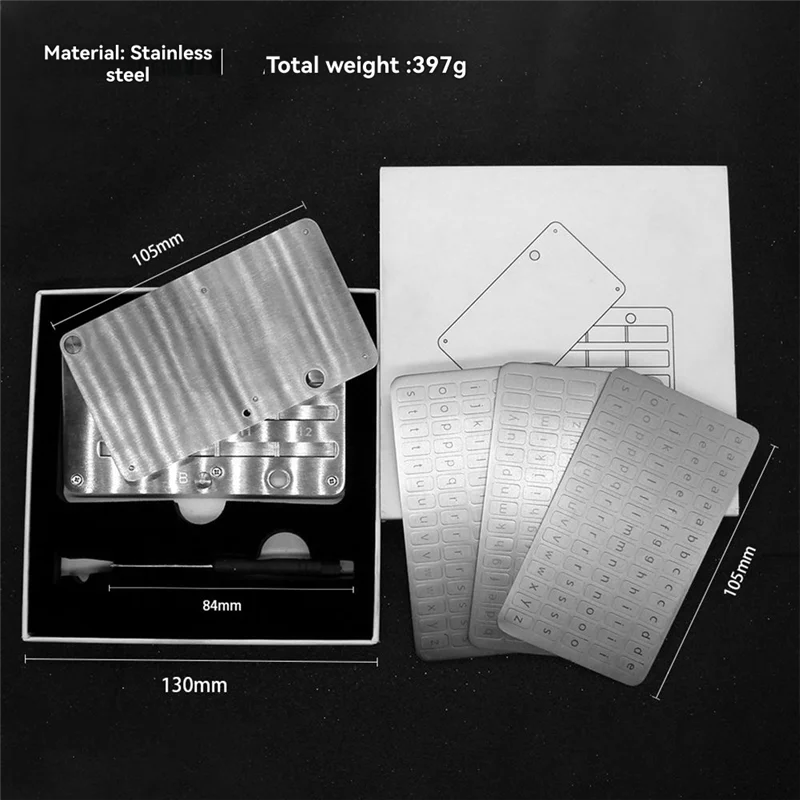 Crypto Wallet Seed Phrase Storage Bit Mechanical Code Recorder For Bitcoin Hardware Cold Backup Mechanical Code Record Book