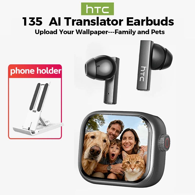 Auricolari Bluetooth HTC NE40 TWS con Schermo Ultra HD e Riduzione Rumore AI