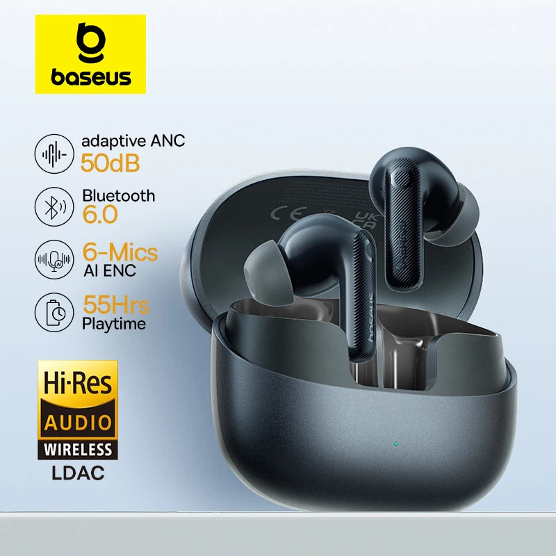 Auricolari Baseus EP10 Pro ANC Bluetooth 6.0 con LDAC Hi-Res e 6 Microfoni