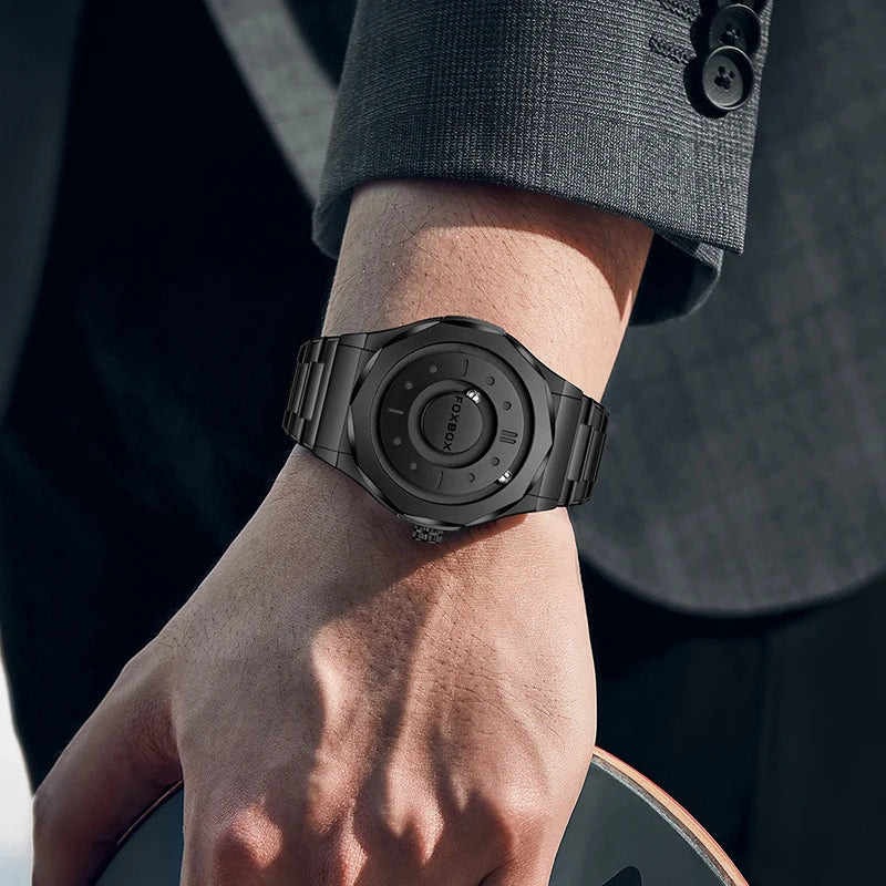 Orologio Uomo FOXBOX Magnetico Creative - Puntatore Scorrevole Outdoor Sport
