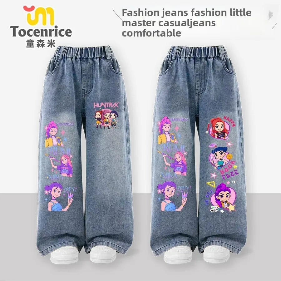 Jeans Bambina Kpop Witch Hunters Primavera Autunno Casual