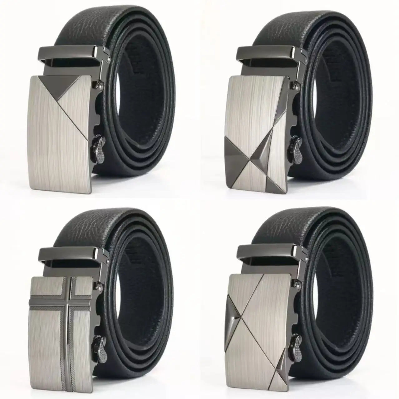 Cintura Uomo Fibbia Automatica Pelle Sintetica Elegante