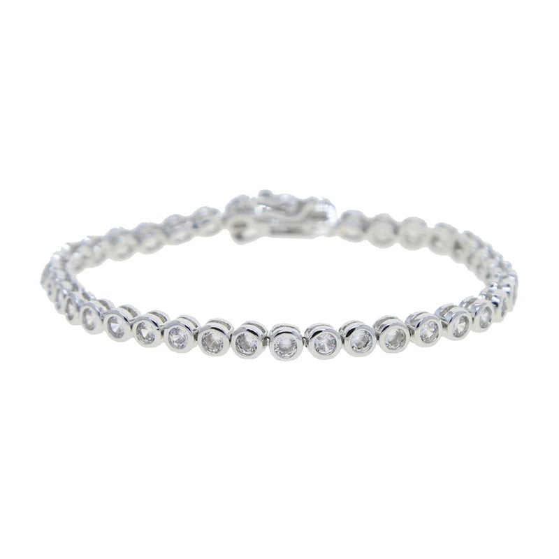 Bracciale Tennis Zirconia Cubica 5A Forme Geometriche Donna Elegante